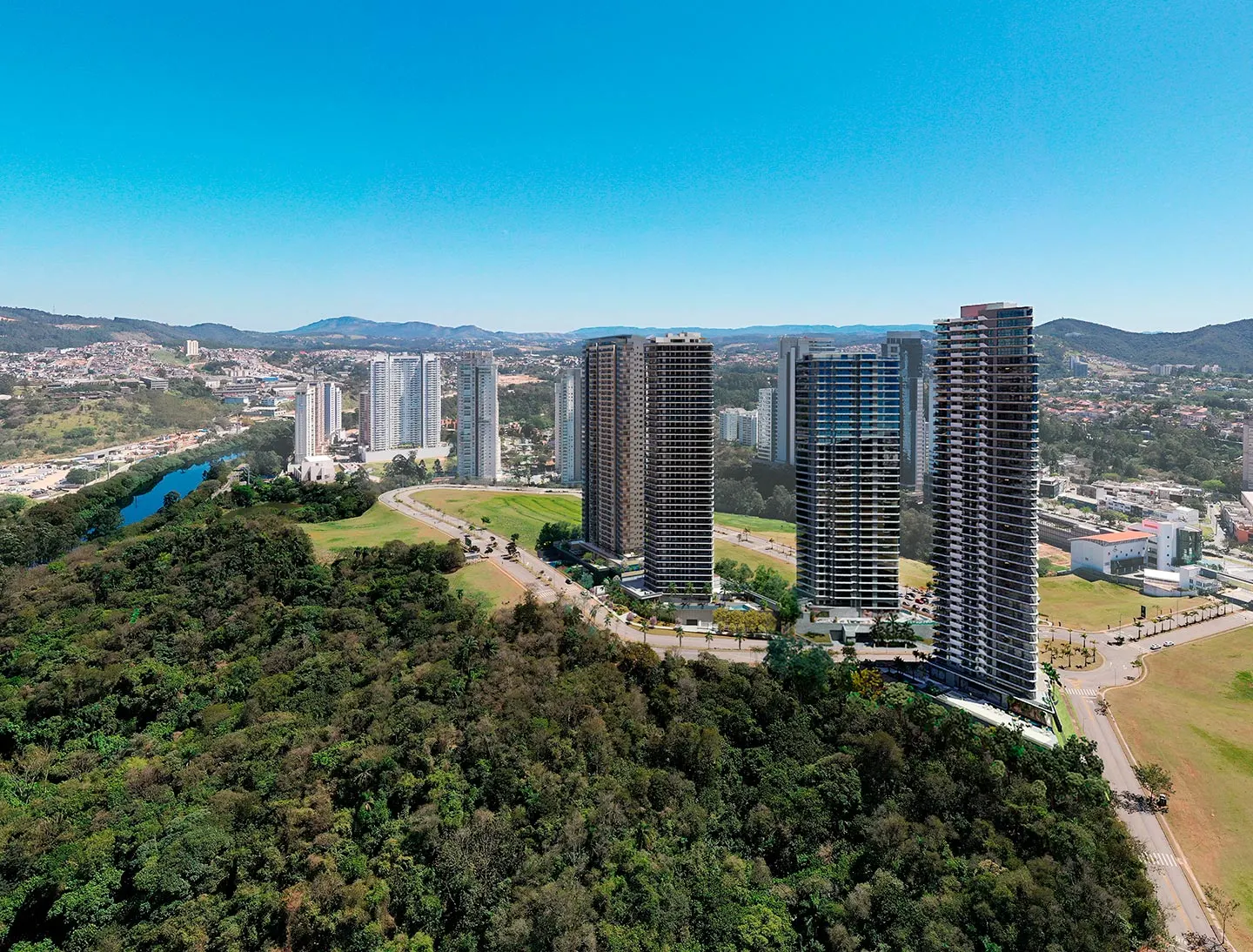 Vista panorâmica - Perspectiva ilustrada — Bosque Alphagran