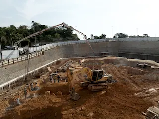 Foto da obra do Infinity Alphaville